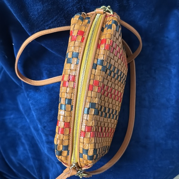 Clare V. Marisol! Natural tan, red, navy combo! - Picture 4 of 7